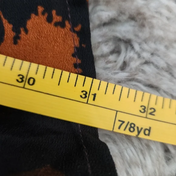 Anthropologie Conditions Apply Zeena Puff Sleeve Blouse‎ Brown Motif Women's XL - Picture 12 of 13